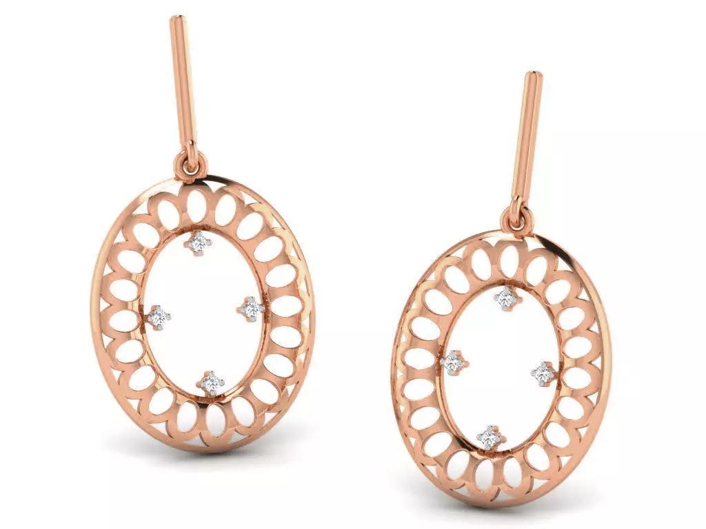 Women drop earrings 3dm render detail 3D print model_0