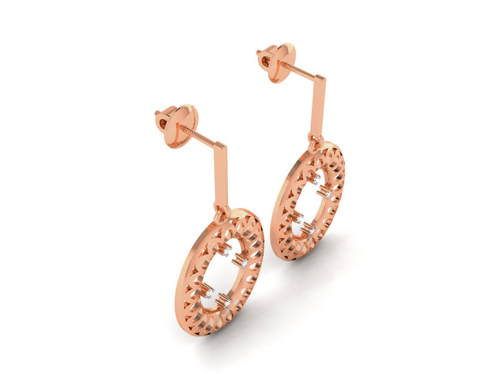 Women drop earrings 3dm render detail 3D print model_1