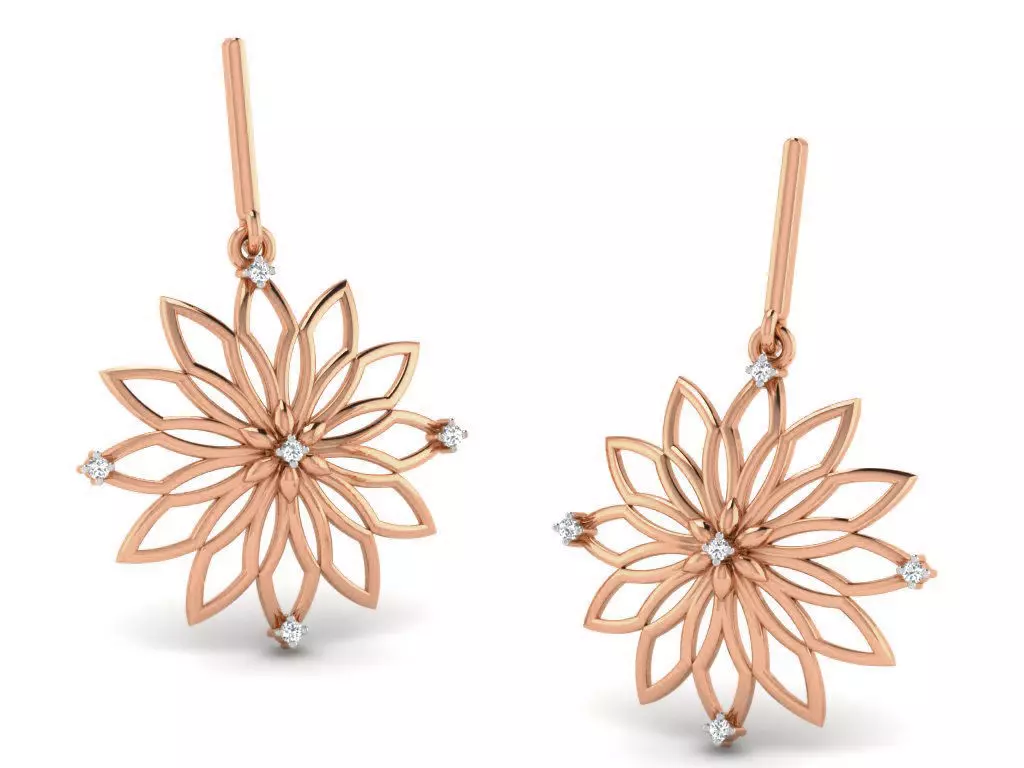 Women drop earrings 3dm render detail 3D print model_0