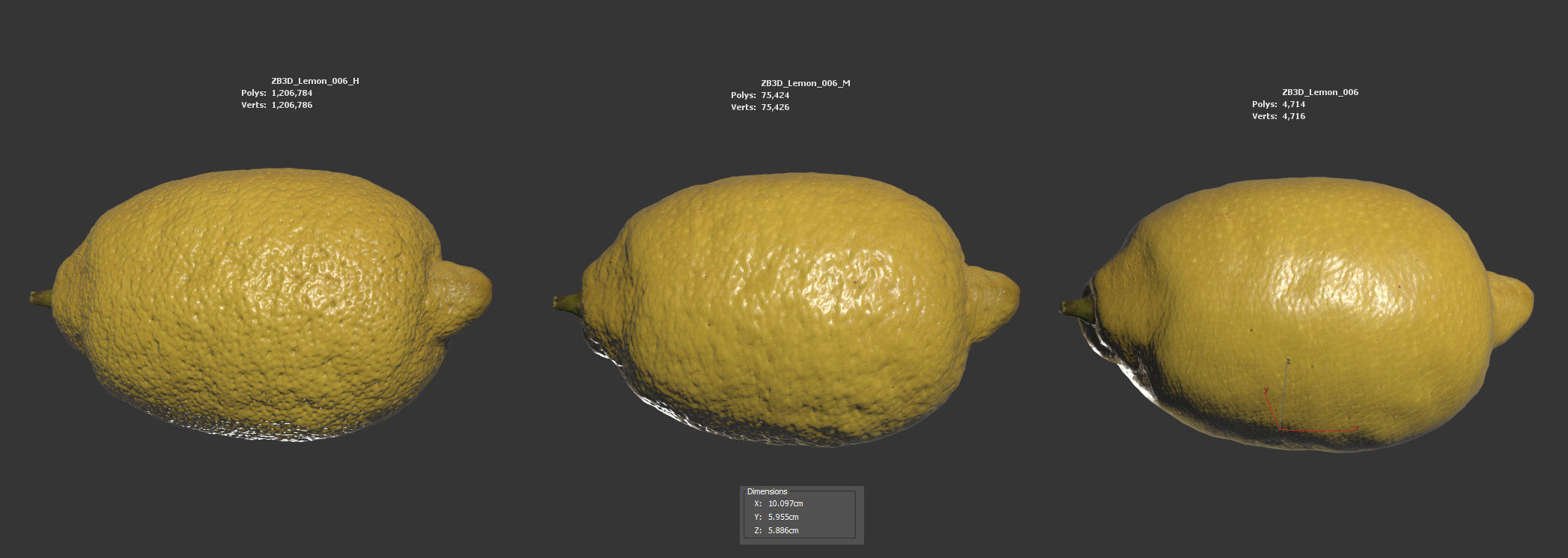 Lemon 3D model_5