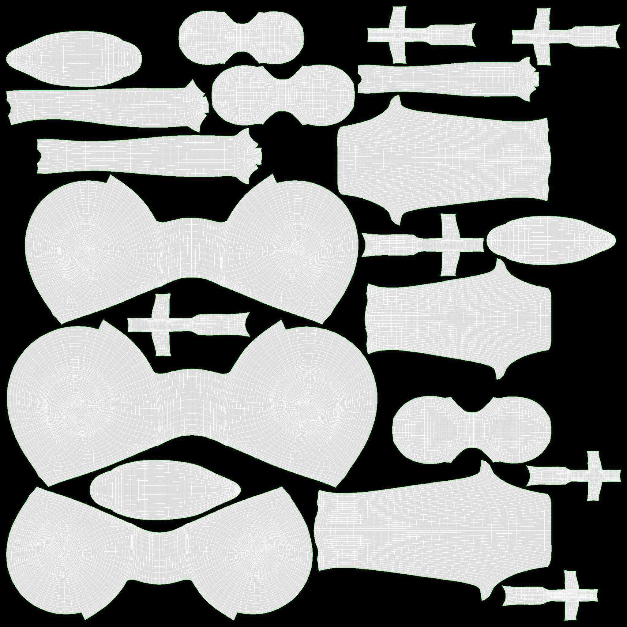 Abstract Animal Snail Ceramic Figurine Set 3D model_8