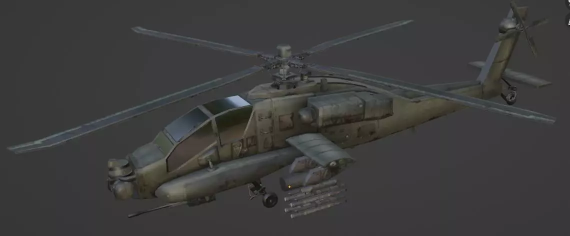 Apache helicopter 3D model_0