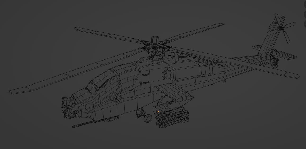 Apache helicopter 3D model_1