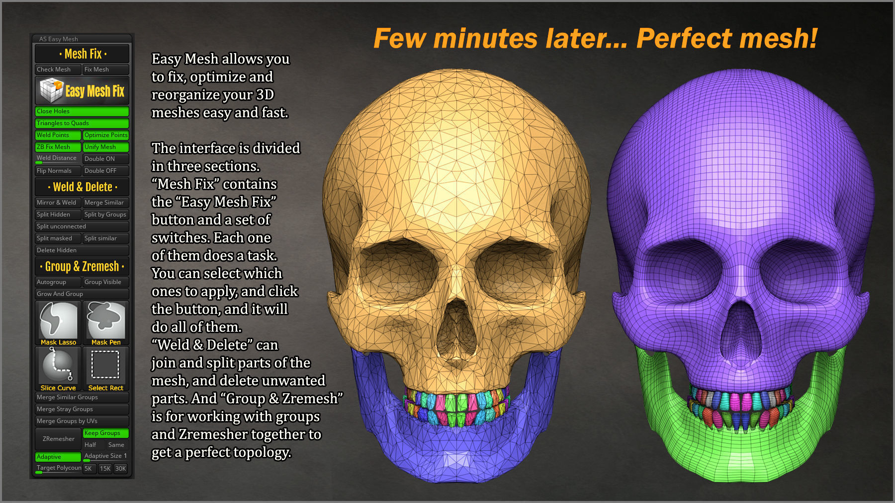 Easy Mesh ZBrush Plugin 3D model_2