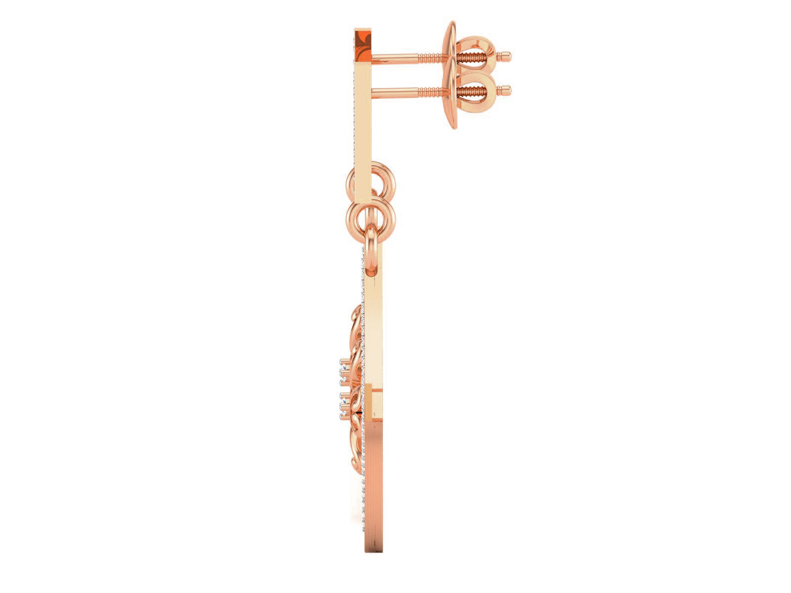 Women drop earrings 3dm render detail 3D print model_3