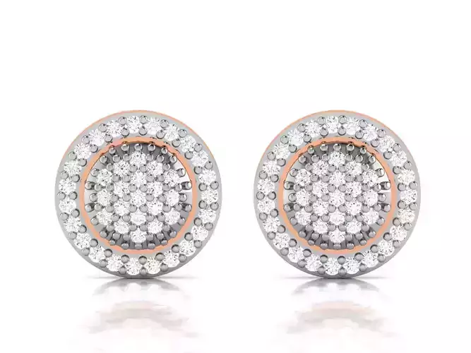 Women studs earrings 3dm render detail