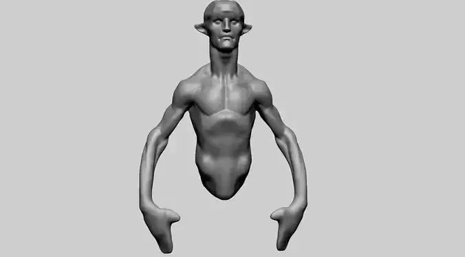Stylized Creature Upper Body A 3D model