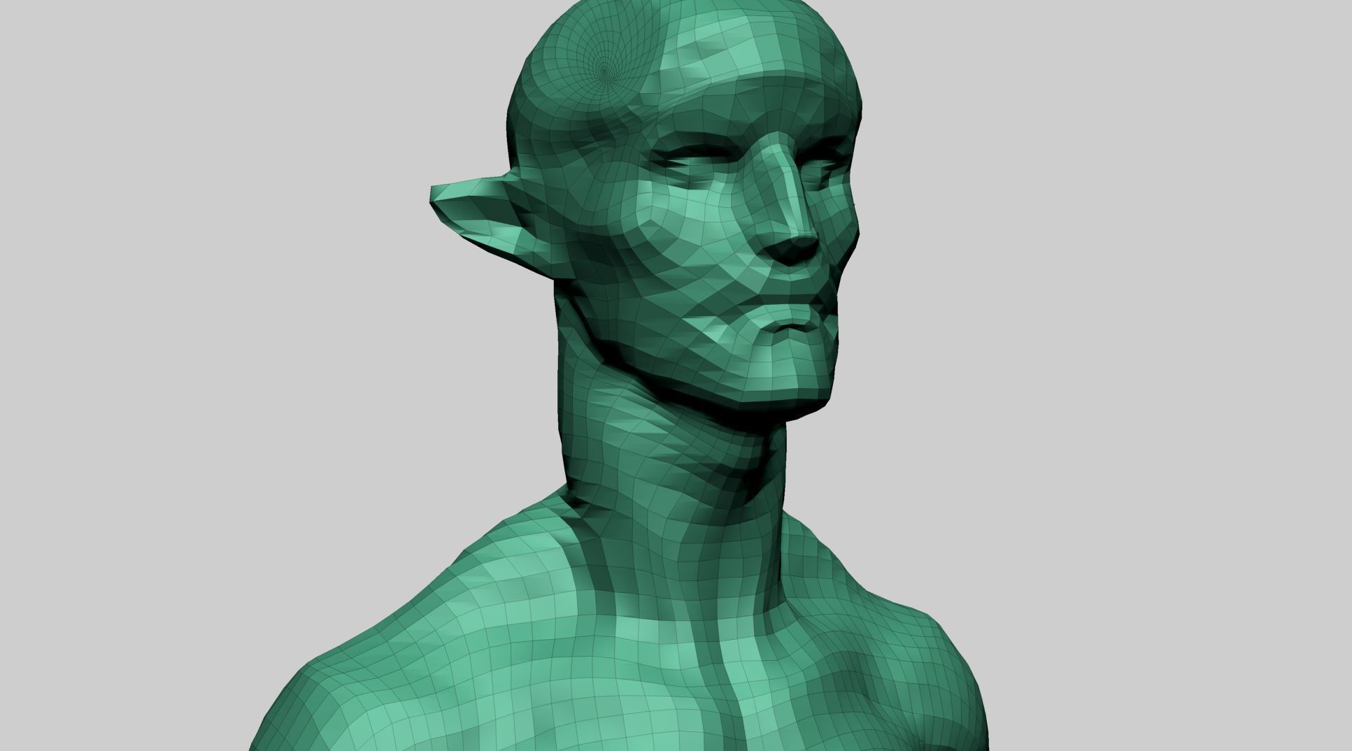 Stylized Creature Upper Body A 3D model_11