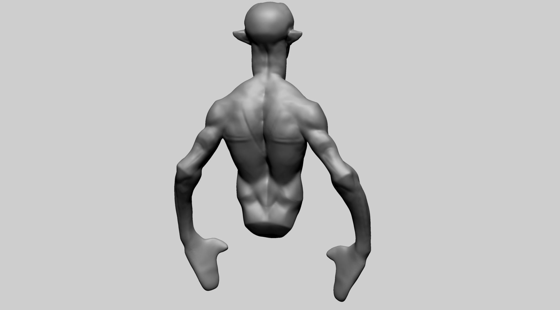 Stylized Creature Upper Body A 3D model_3