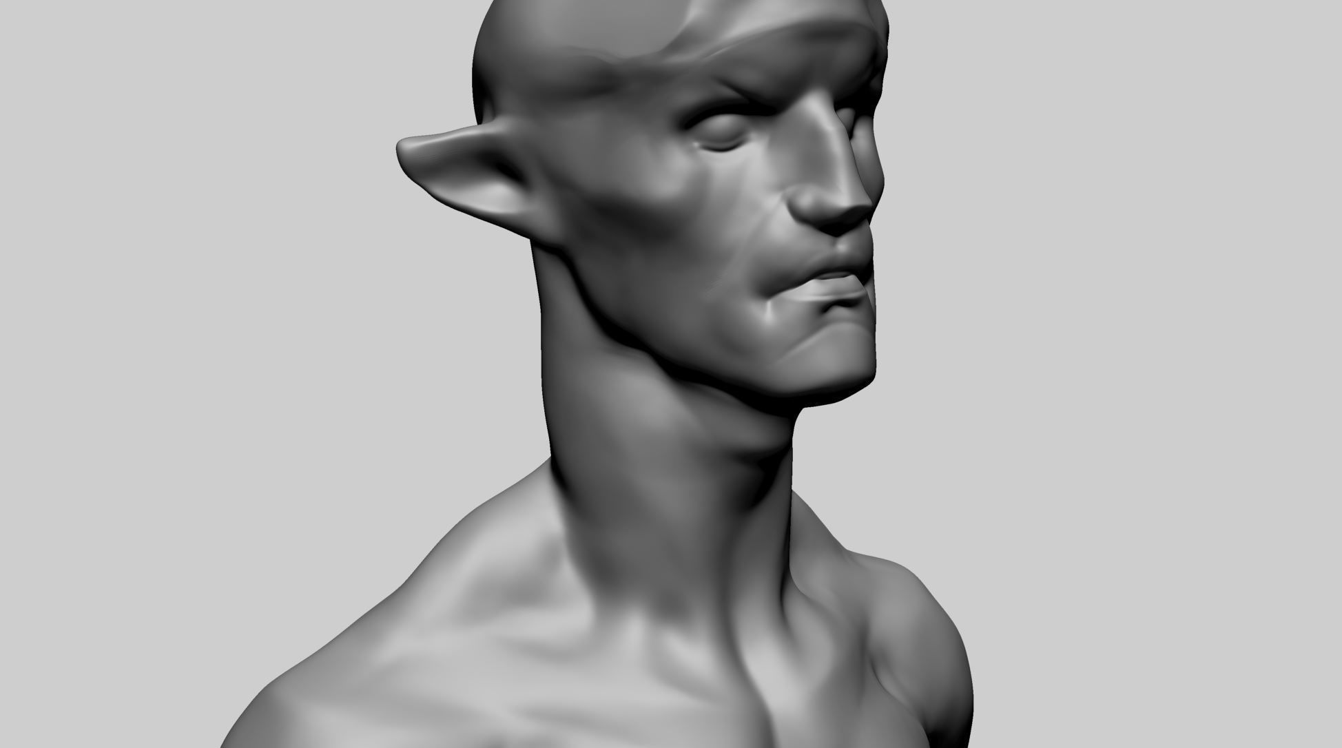 Stylized Creature Upper Body A 3D model_10