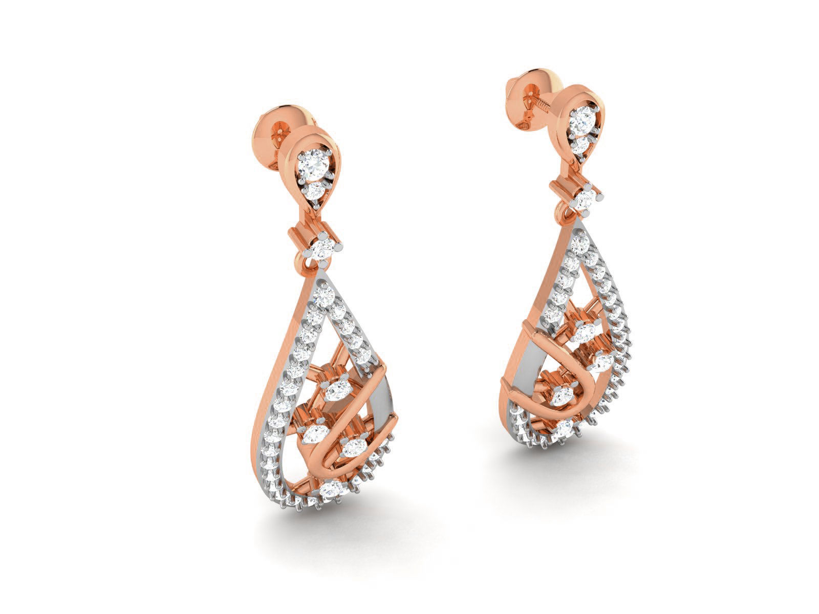 Women drop earrings 3dm render detail 3D print model_2