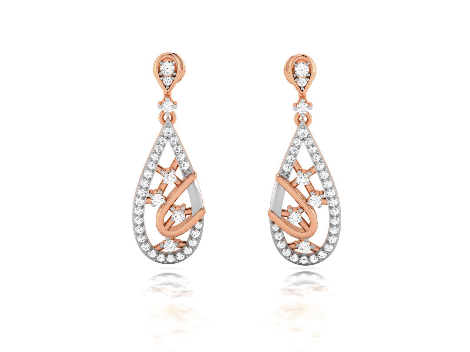 Women drop earrings 3dm render detail 3D print model_3