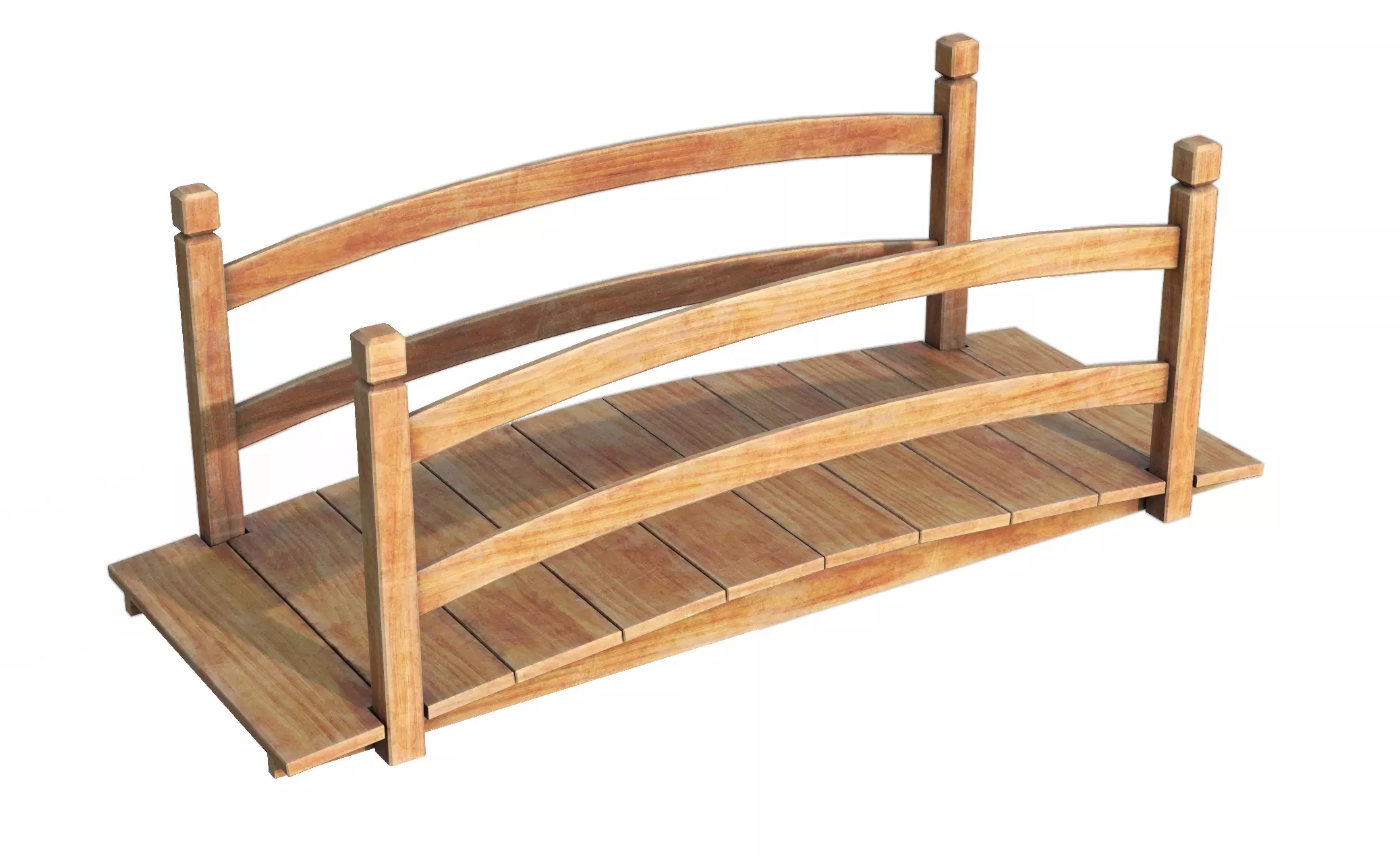 Garden Bridge Low-poly 3D model_0