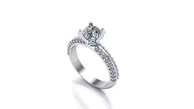 Solitario solitaire diamond engagement ring