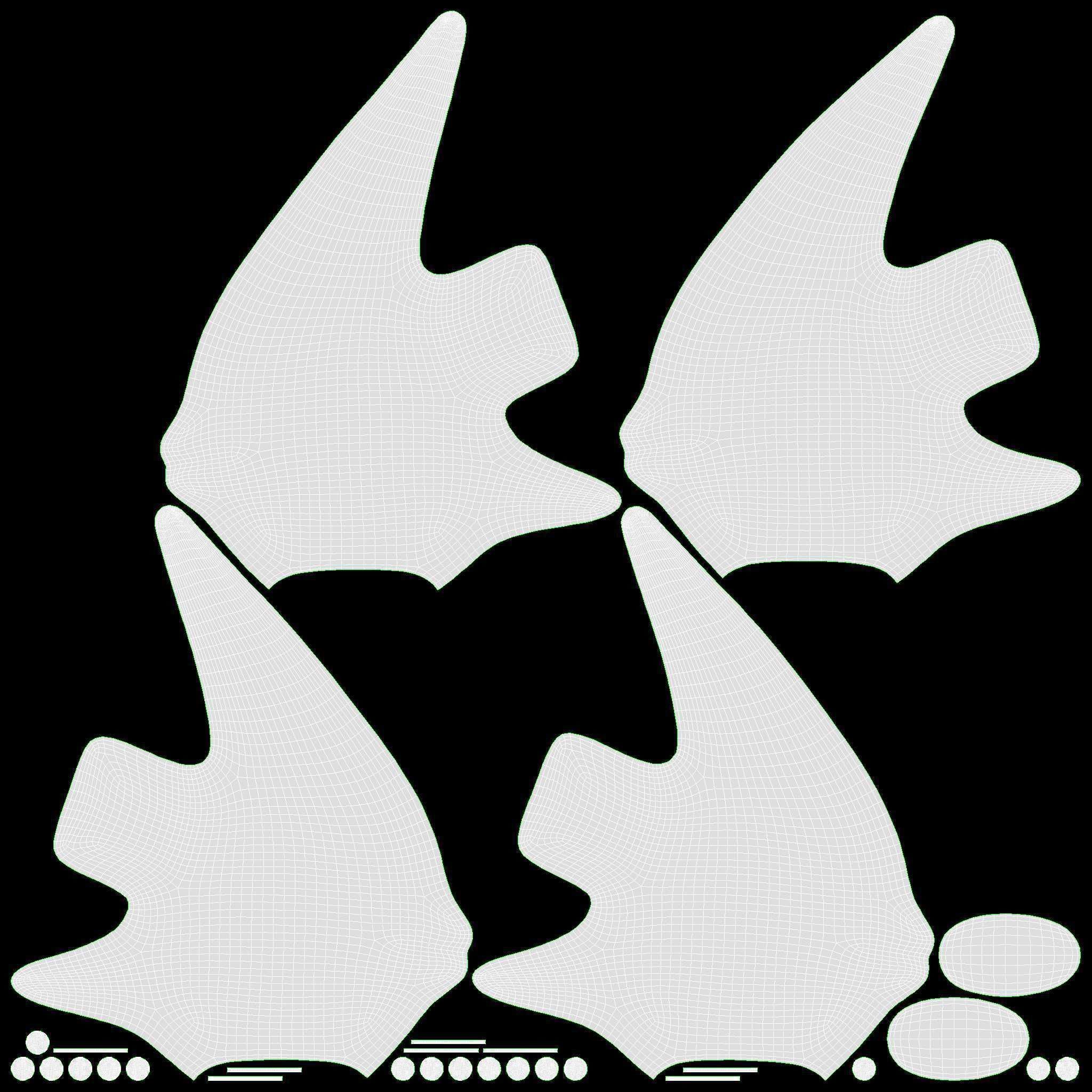 Abstract Fish Ceramic Figurine Set 03 3D model_9