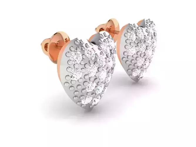 Women studs earrings 3dm render detail