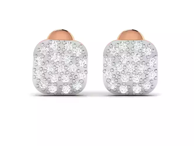 Women studs earrings 3dm render detail