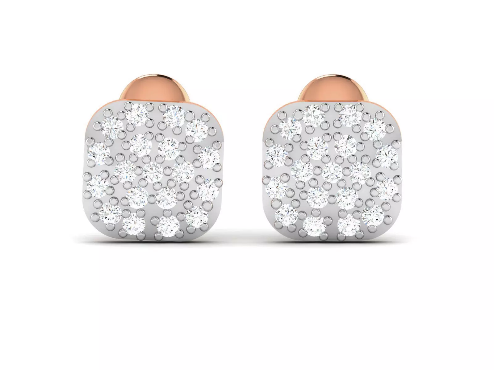 Women studs earrings 3dm render detail 3D print model_0