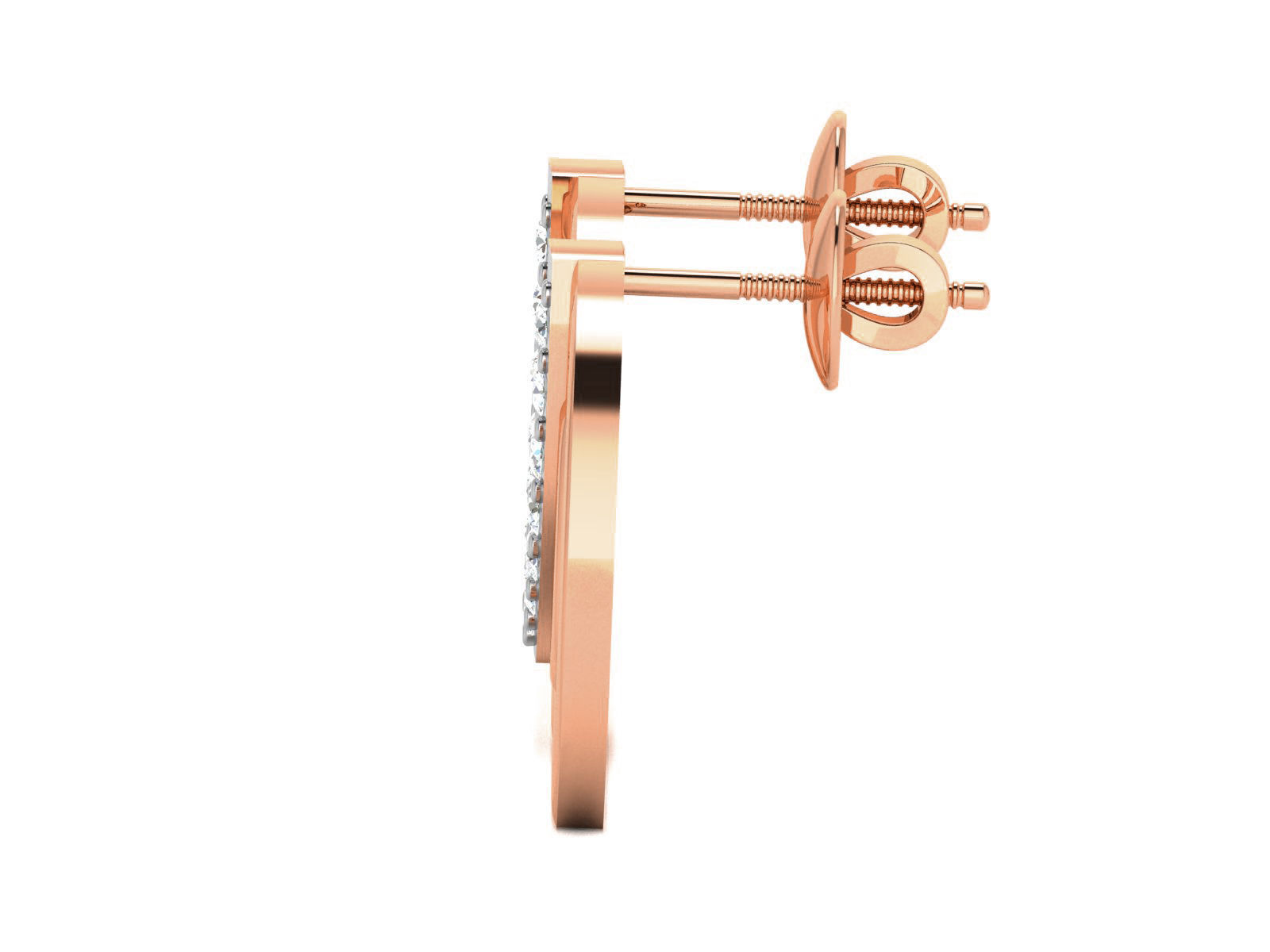 Women studs earrings 3dm render detail 3D print model_2