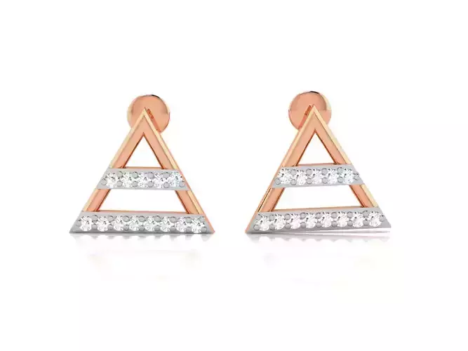 Women studs earrings 3dm render detail
