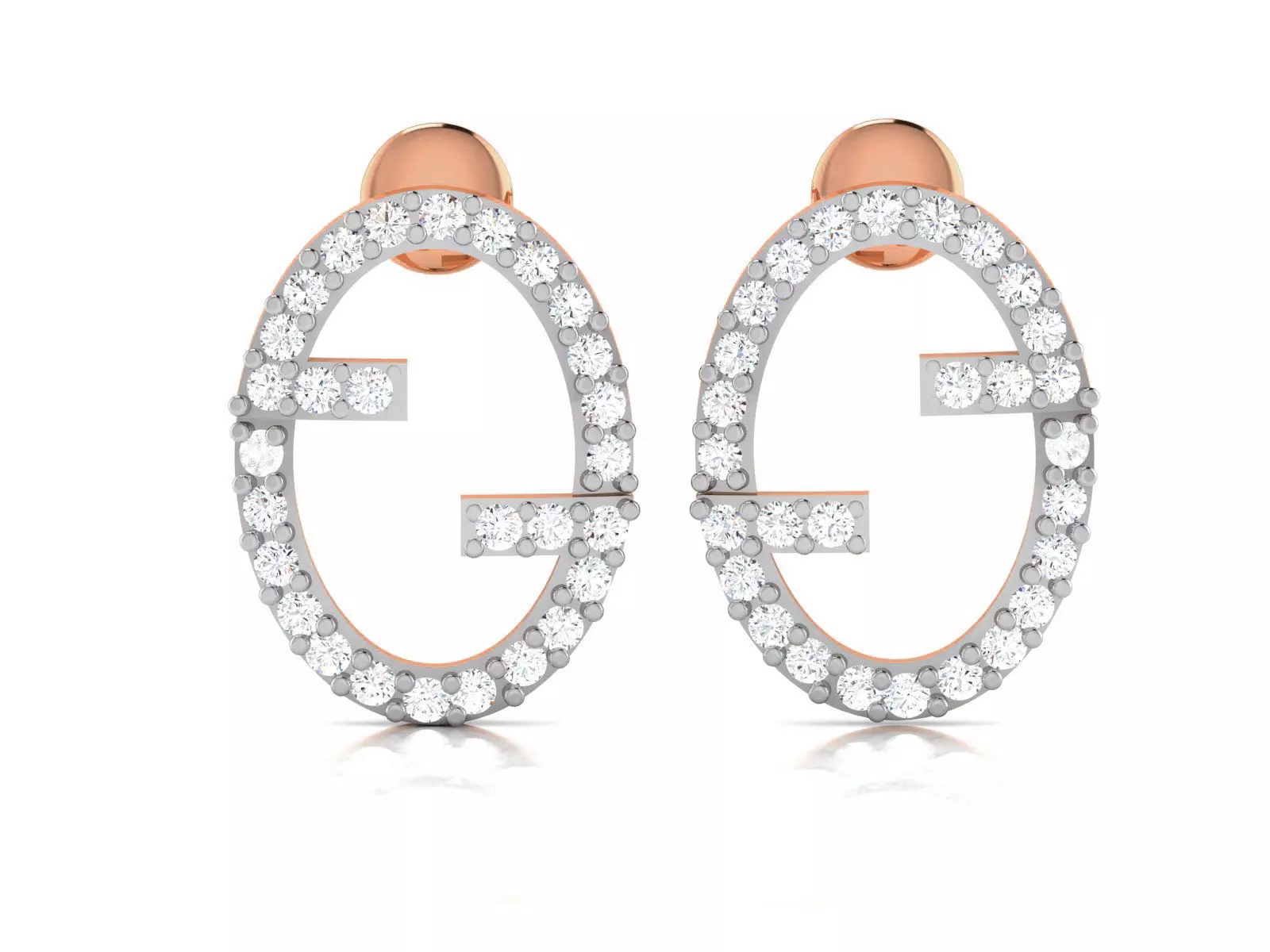 Women studs earrings 3dm render detail 3D print model_0