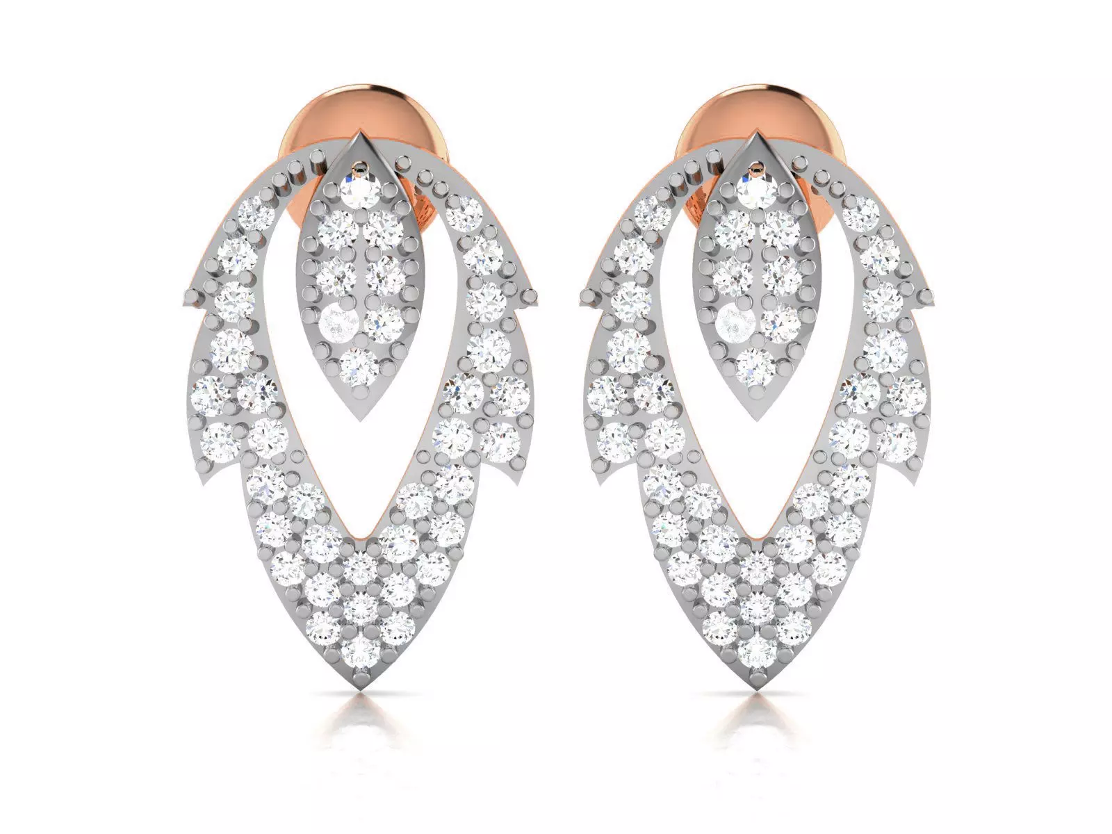 Women studs earrings 3dm render detail 3D print model_0