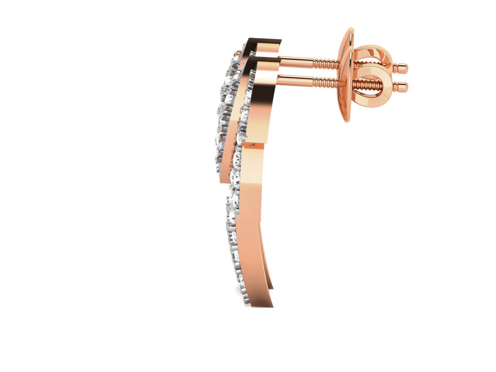 Women studs earrings 3dm render detail 3D print model_1