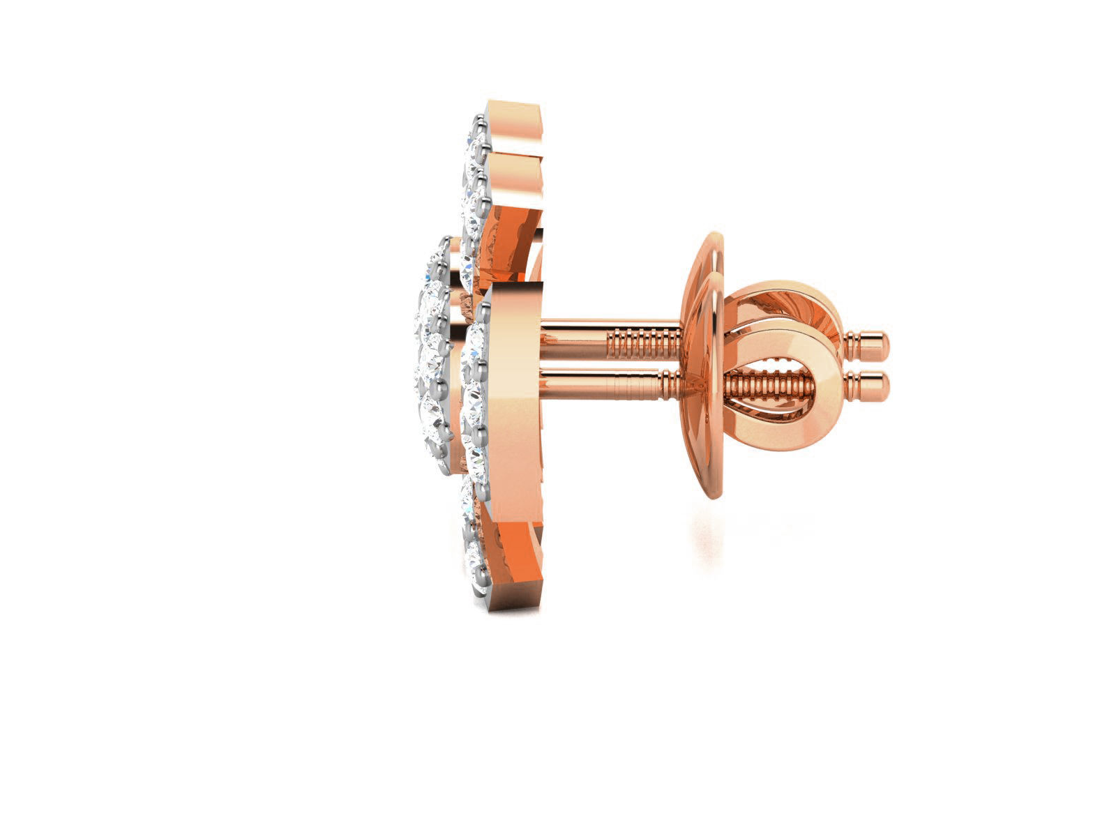 Women studs earrings 3dm render detail 3D print model_2