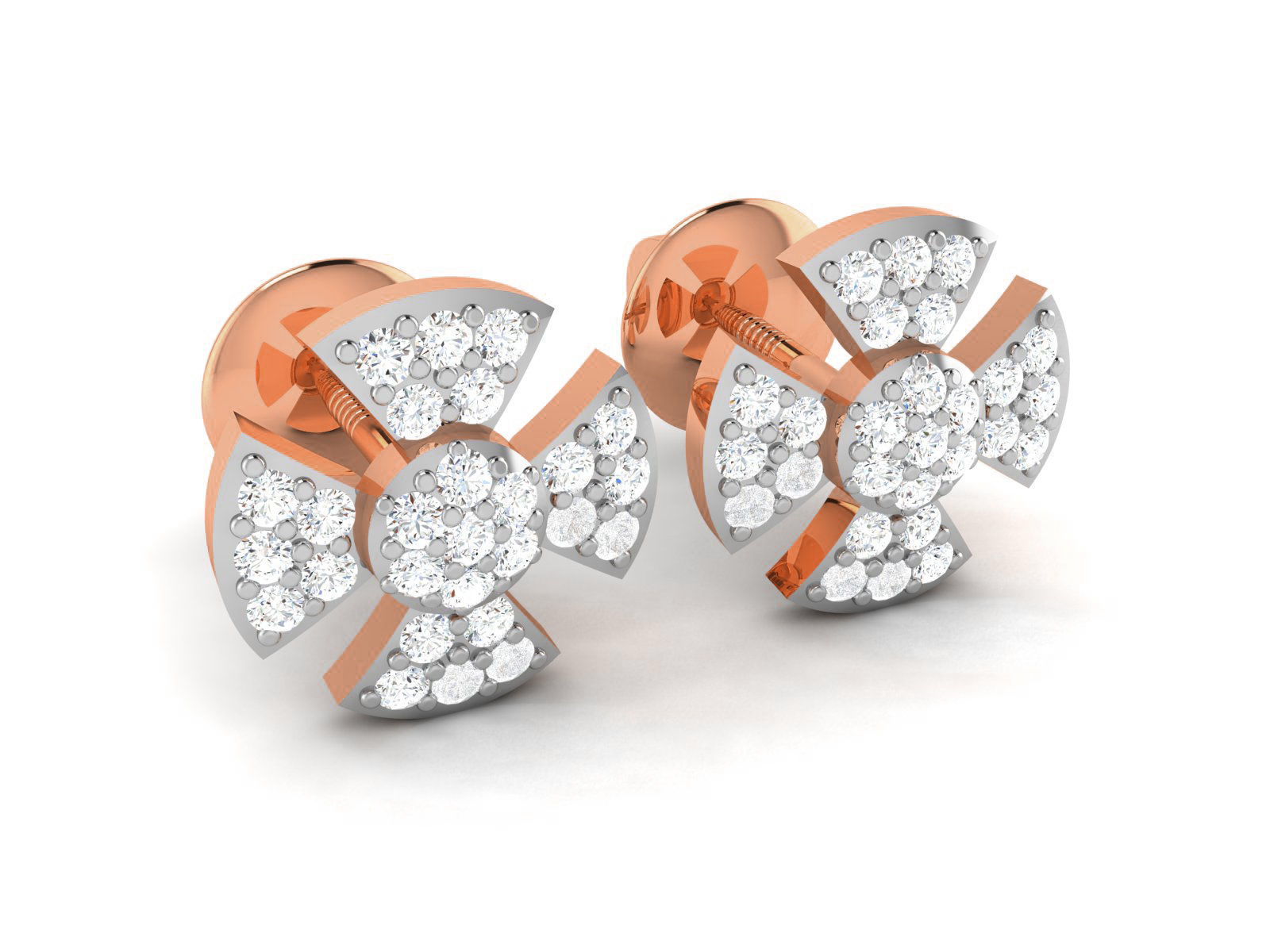 Women studs earrings 3dm render detail 3D print model_1