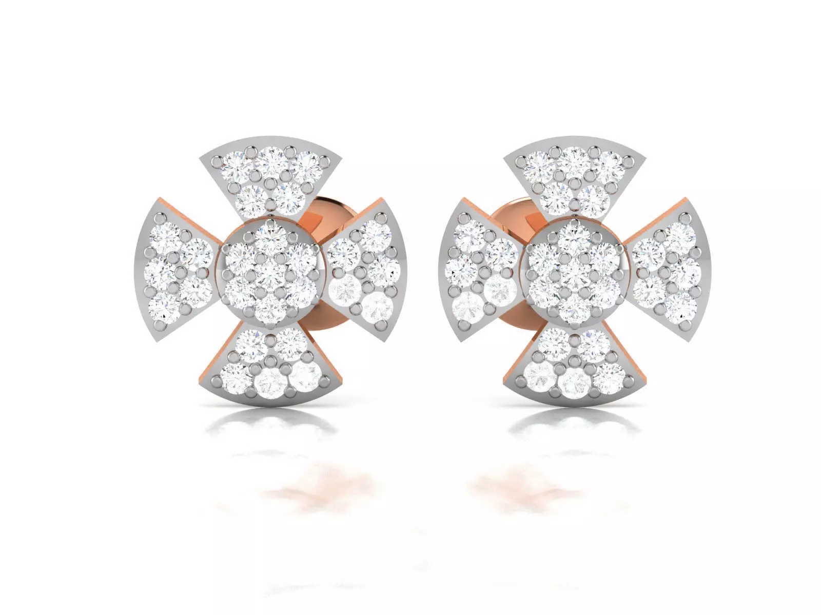 Women studs earrings 3dm render detail 3D print model_0