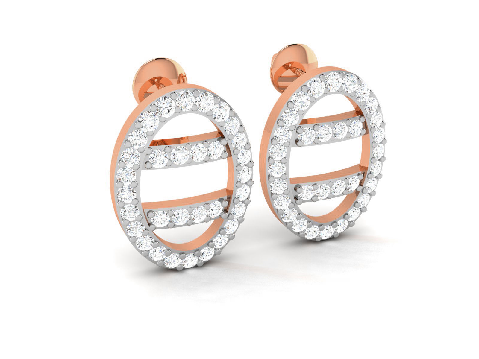 Women studs earrings 3dm render detail 3D print model_3