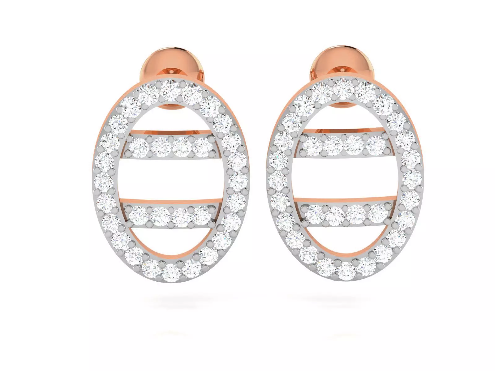 Women studs earrings 3dm render detail 3D print model_0