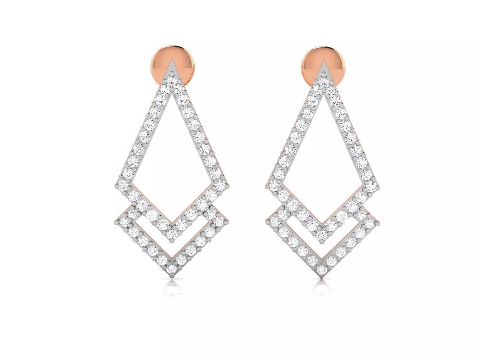 Women studs earrings 3dm render detail 3D print model_0