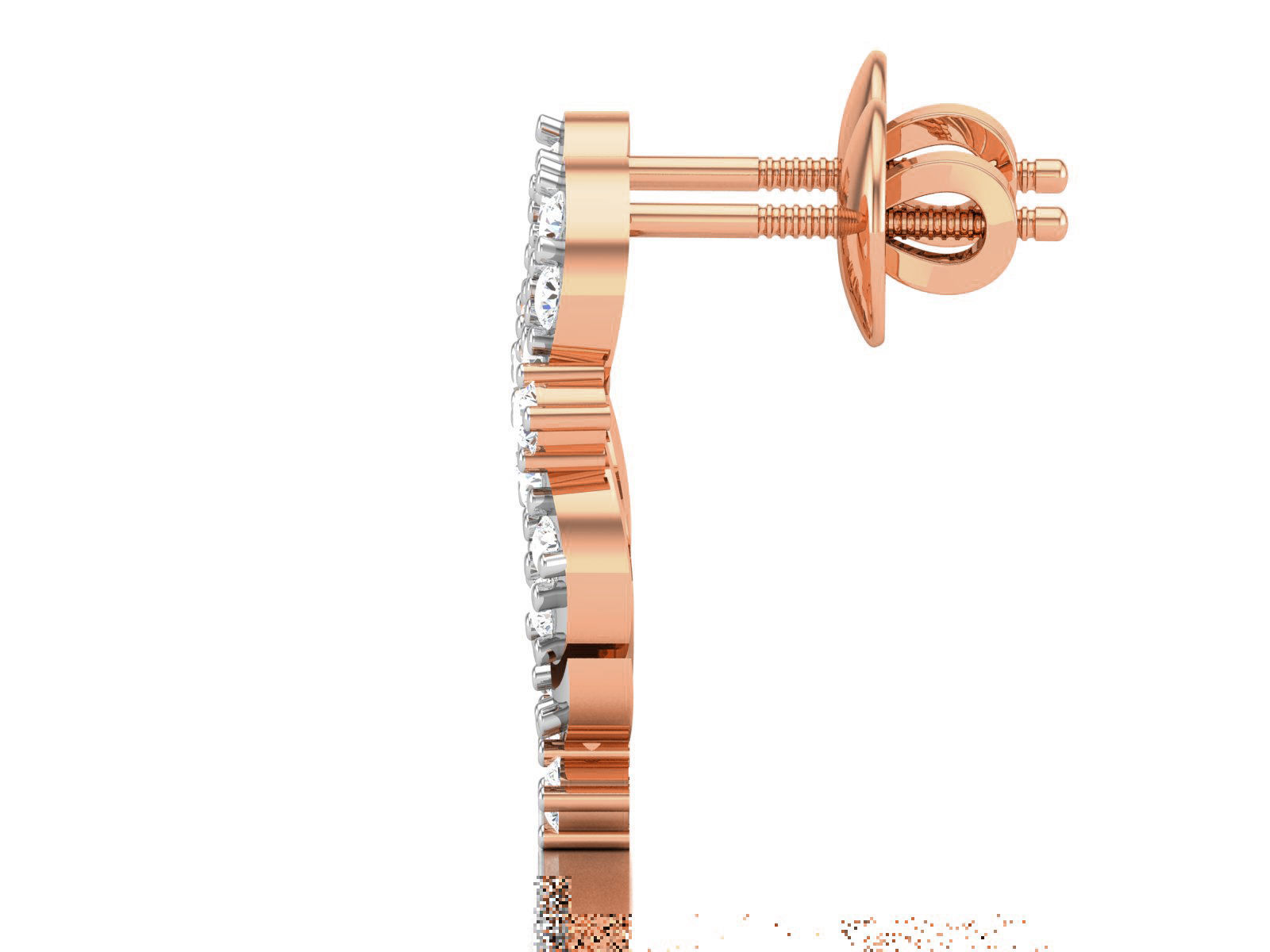 Women studs earrings 3dm render detail 3D print model_5