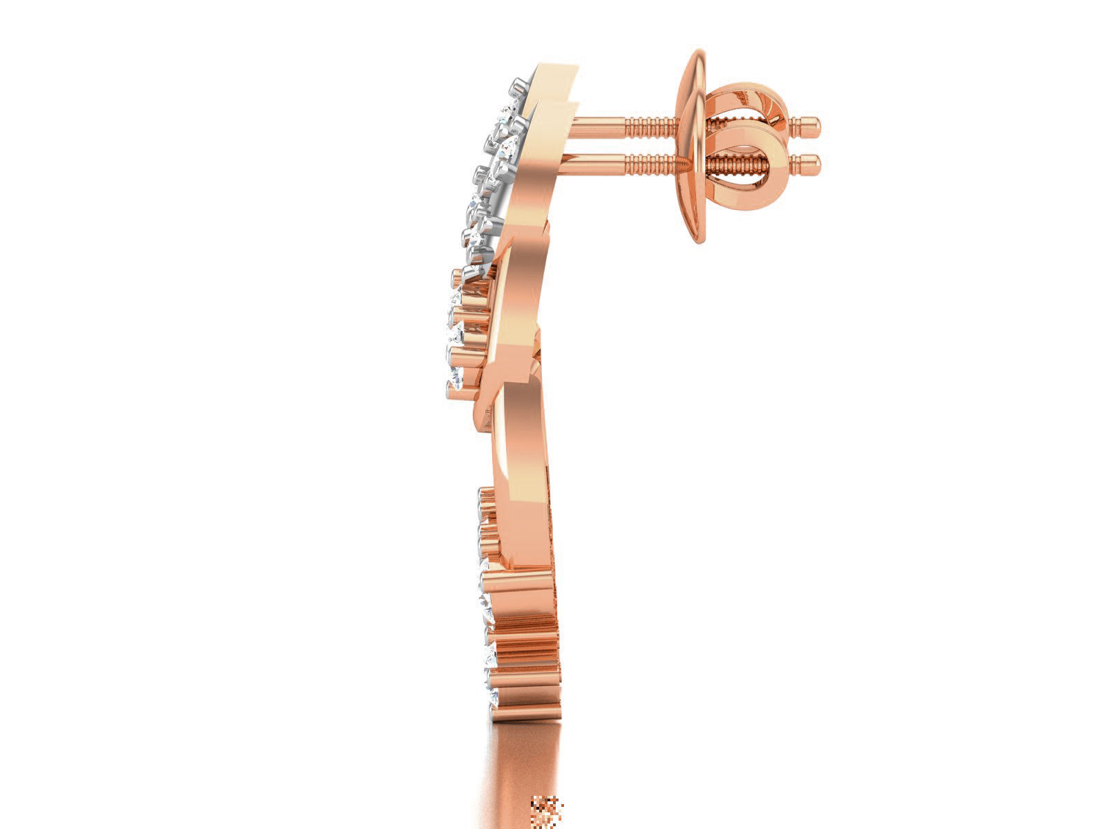 Women studs earrings 3dm render detail 3D print model_4