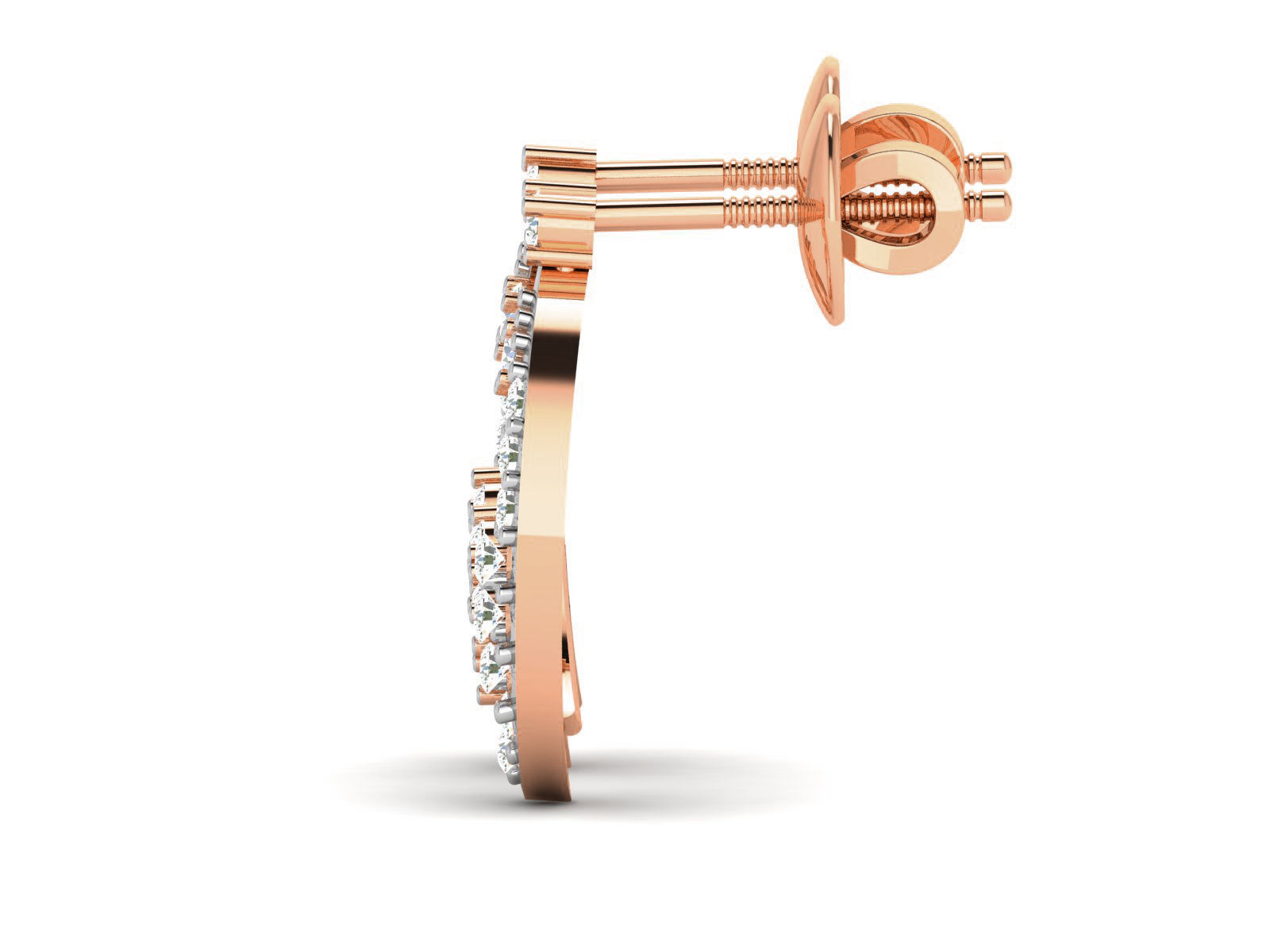 Women studs earrings 3dm render detail 3D print model_4