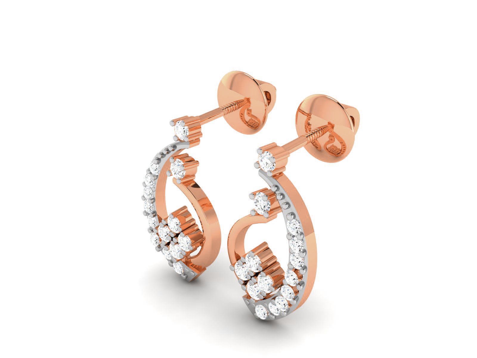 Women studs earrings 3dm render detail 3D print model_1