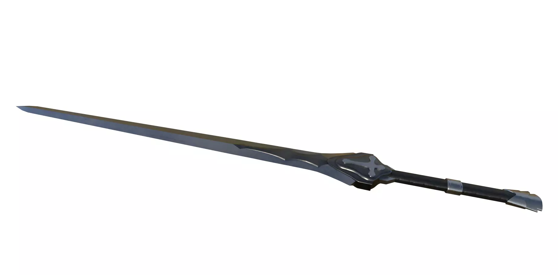 Fantasy sword Low-poly 3D model_0