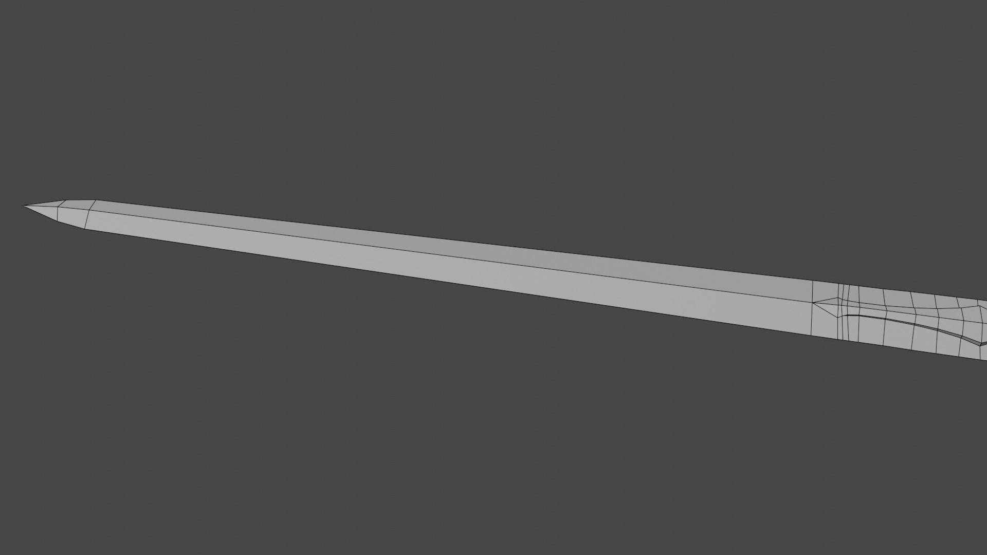 Fantasy sword Low-poly 3D model_9
