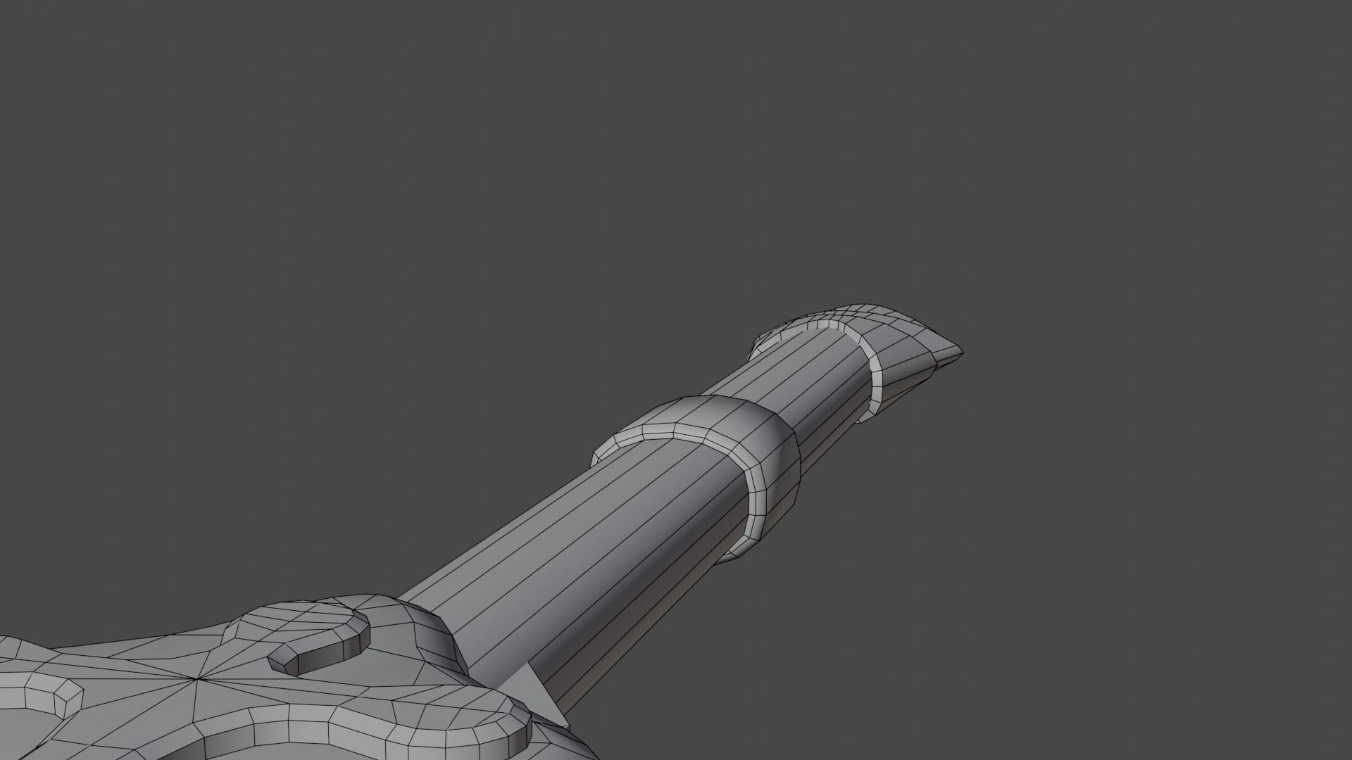 Fantasy sword Low-poly 3D model_8