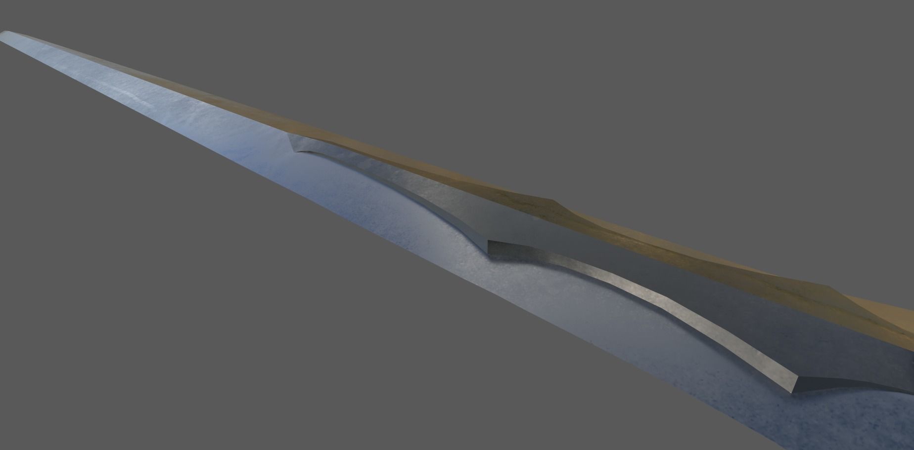Fantasy sword Low-poly 3D model_5