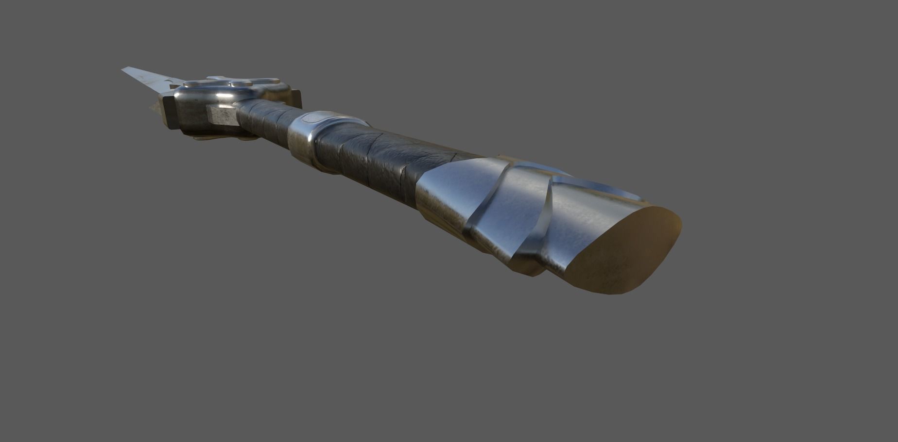 Fantasy sword Low-poly 3D model_3