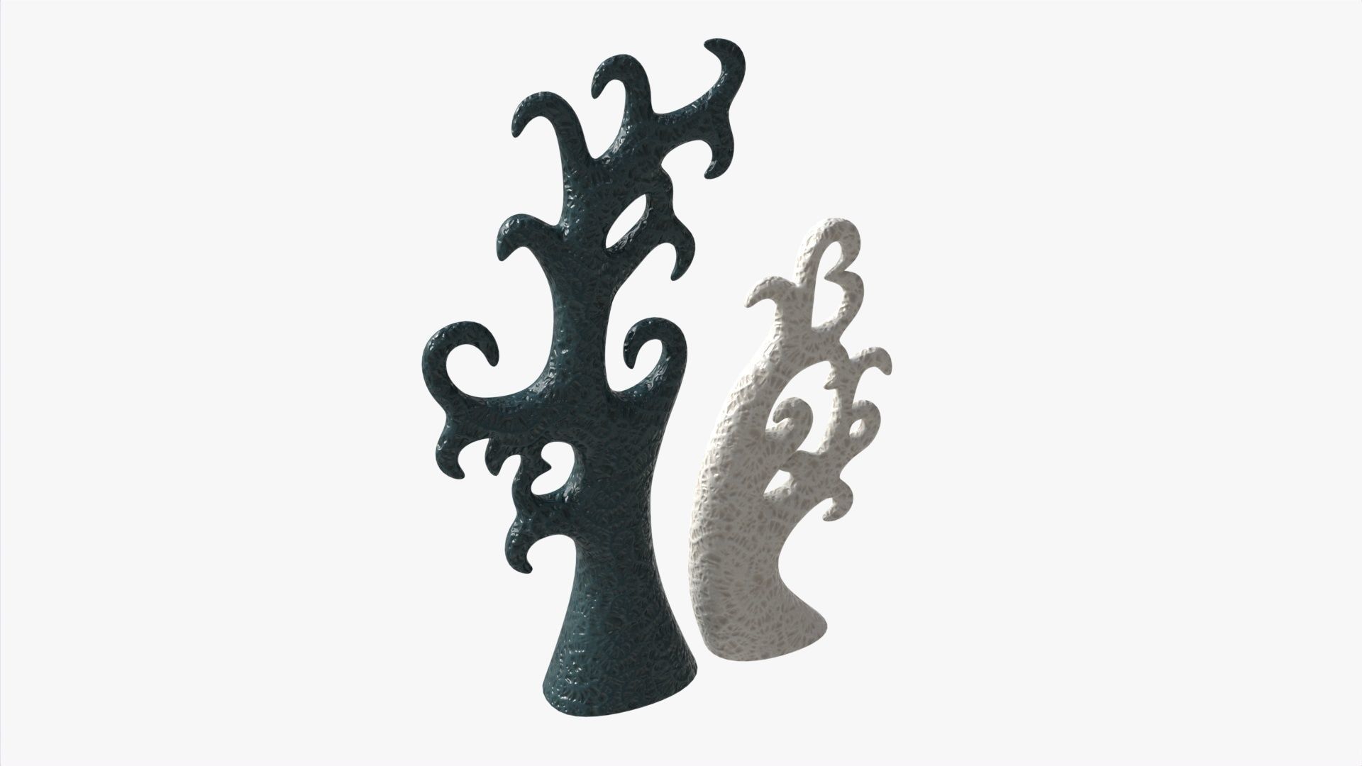Abstract Tree Ceramic Figurine Set 06 v2 3D model_2