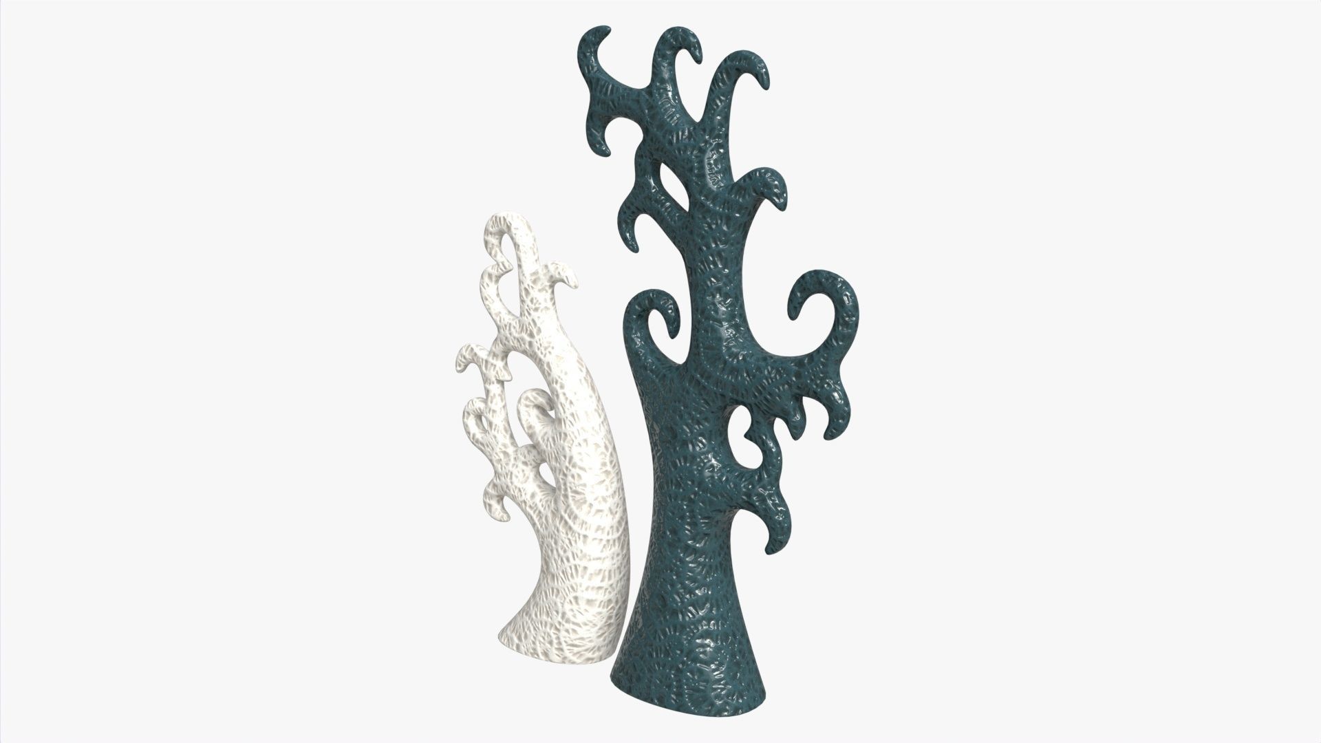 Abstract Tree Ceramic Figurine Set 06 v2 3D model_1