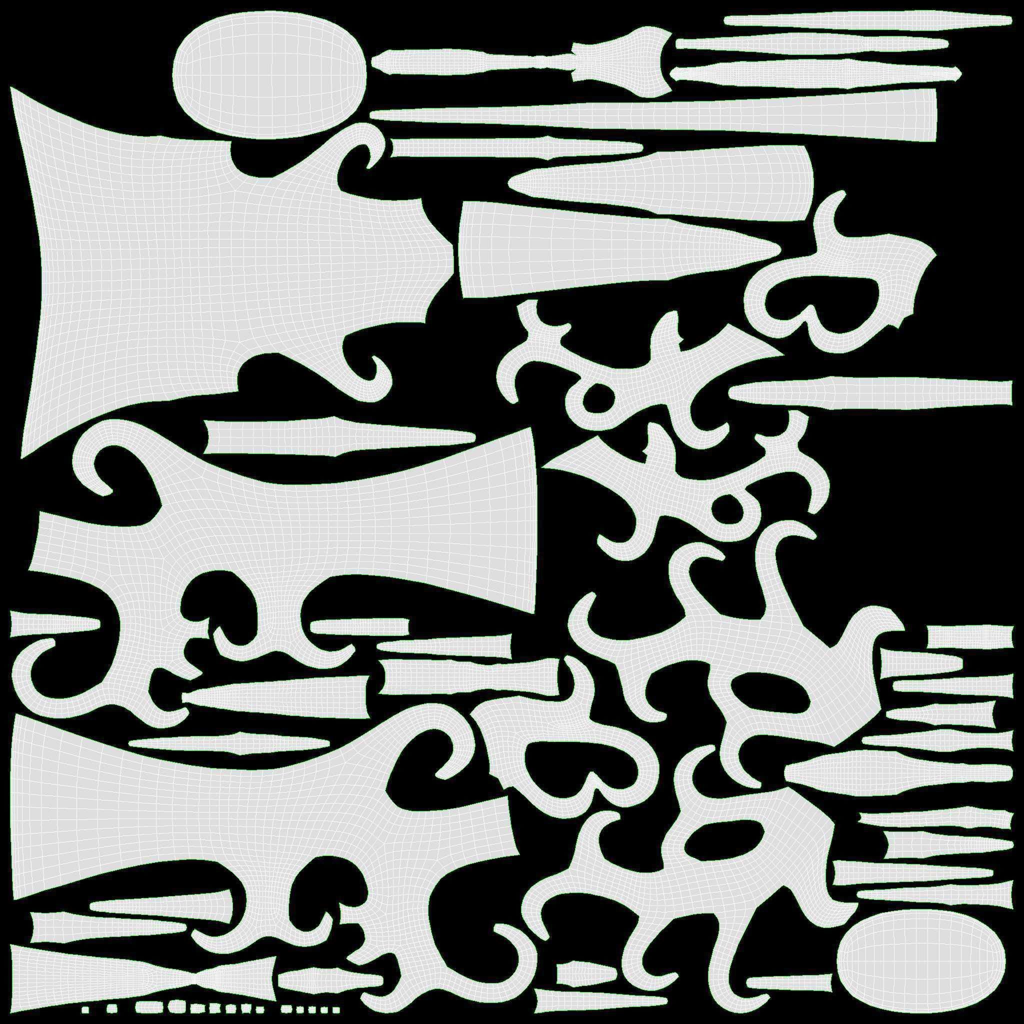 Abstract Tree Ceramic Figurine Set 06 v2 3D model_8