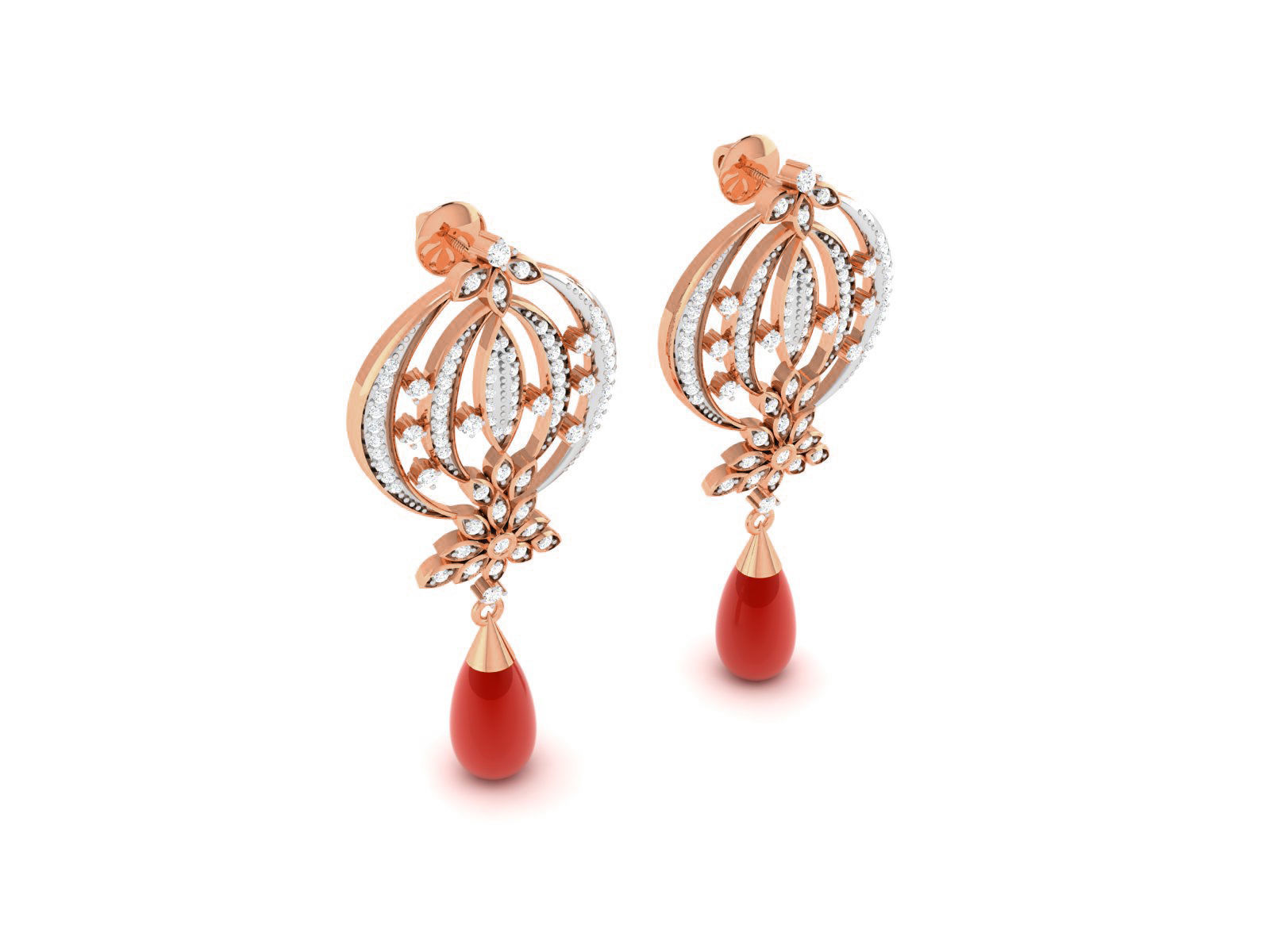 Women drop earrings 3dm render detail 3D print model_2