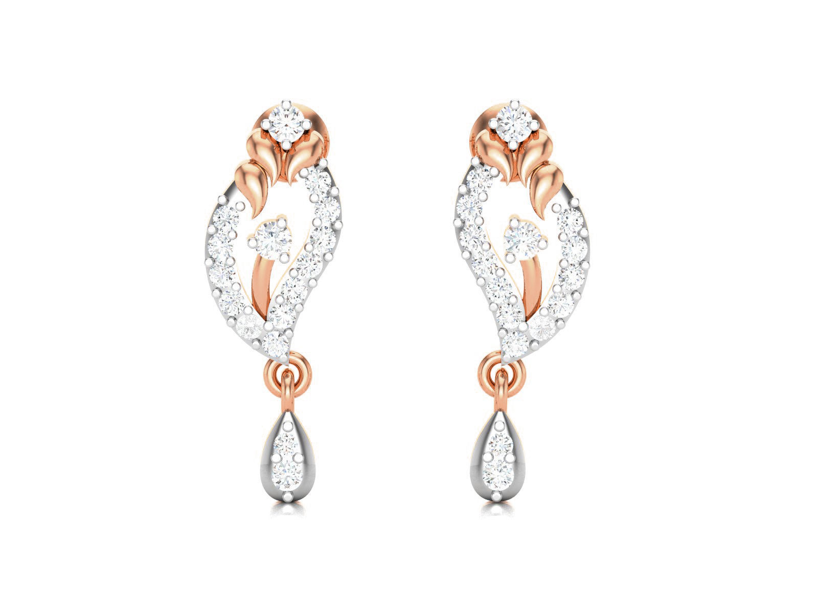 Women drop earrings 3dm render detail 3D print model_2