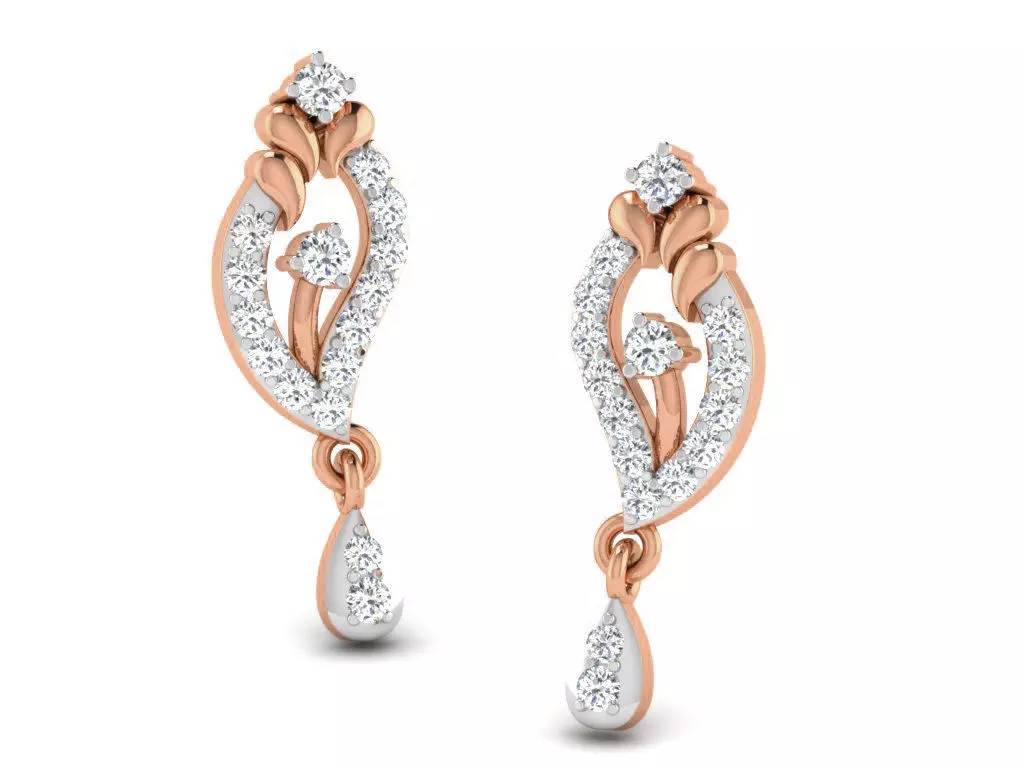 Women drop earrings 3dm render detail 3D print model_0