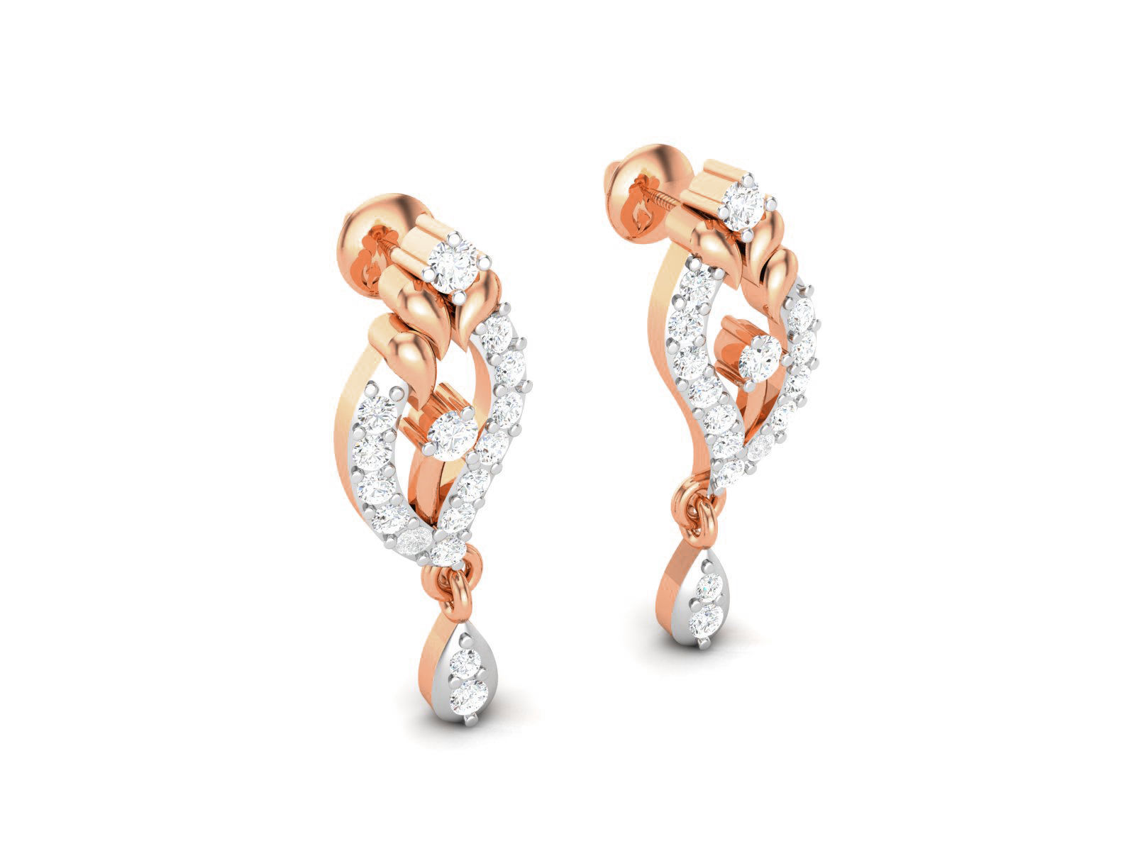 Women drop earrings 3dm render detail 3D print model_4