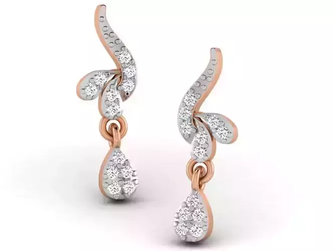 Women drop earrings 3dm render detail 3D print model